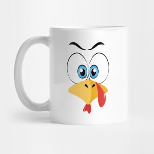 Funny Turkey bird Face cartoon Mug